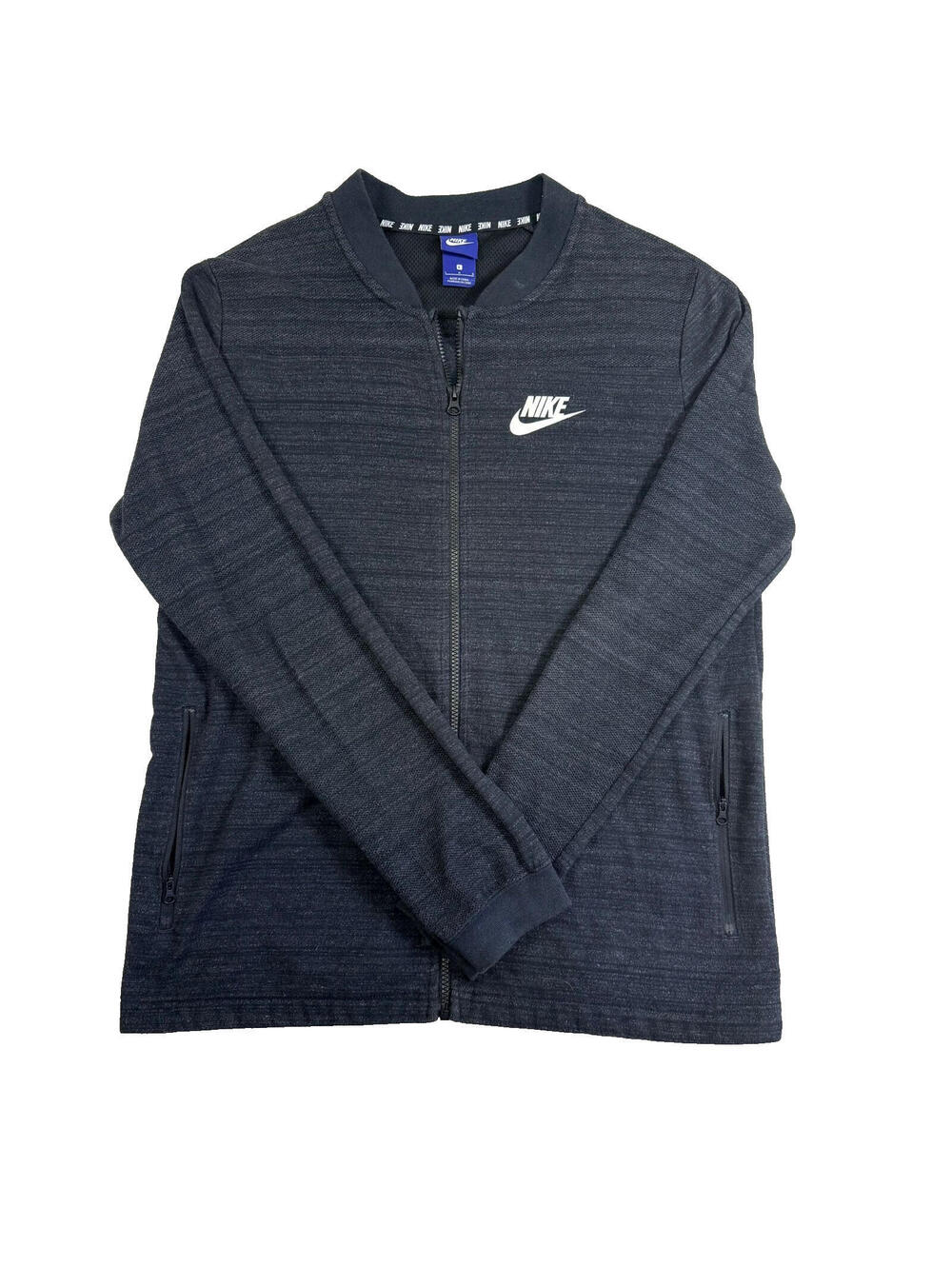 Nike Womens Large Full Zip Jacket Gray Athletic Running Training Lightweight
